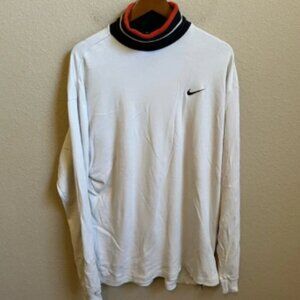 Nike Y2K Tiger Woods White Turtle Neck Long Sleeve Shirt